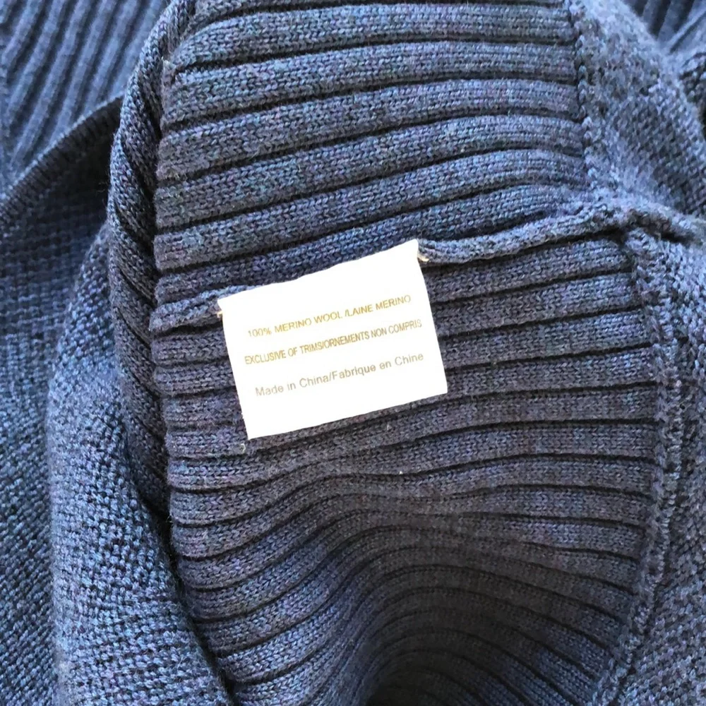 Tory Burch heather blue ribbed sweater - Picture 6 of 6